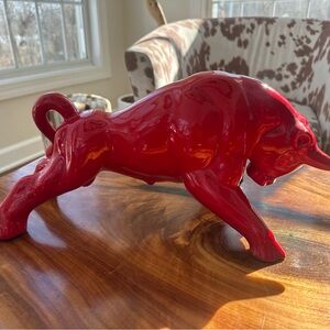 Eric Olsen of Haeger Pottery Red Charging Bull